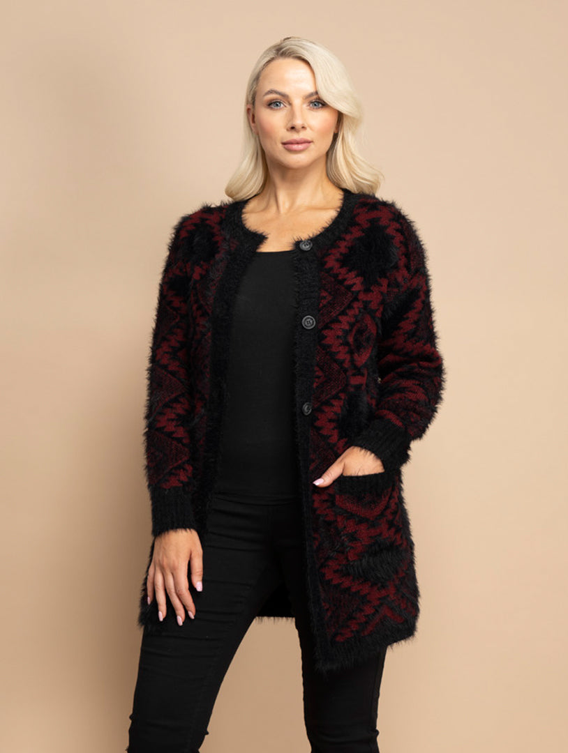 Luxury Knitwear - Black/Wine