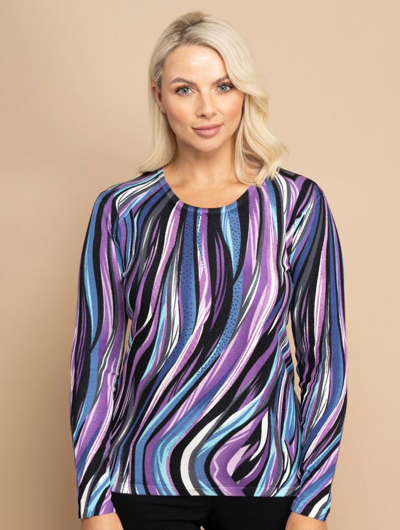 Swirl Knit - Purple