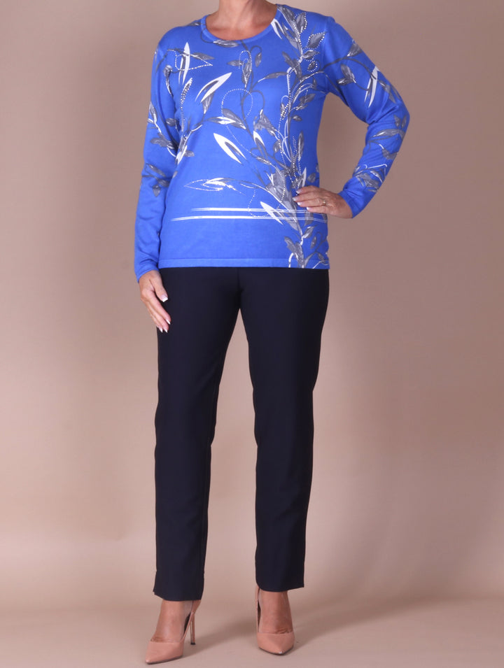Diamonte Knit - Blue