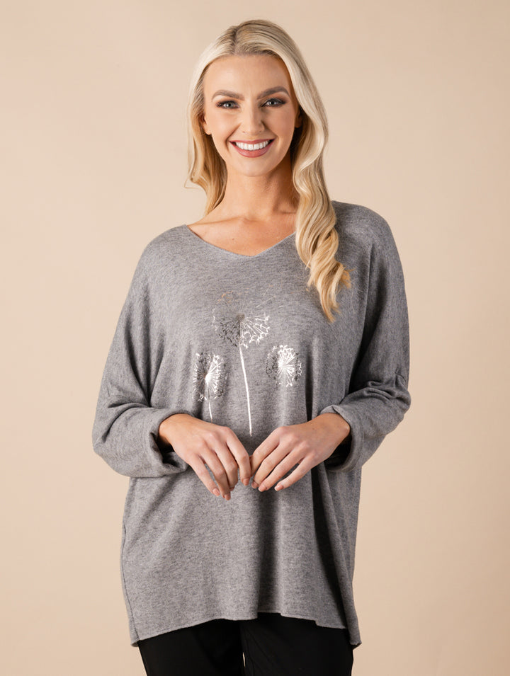Daisy Top - Charcoal