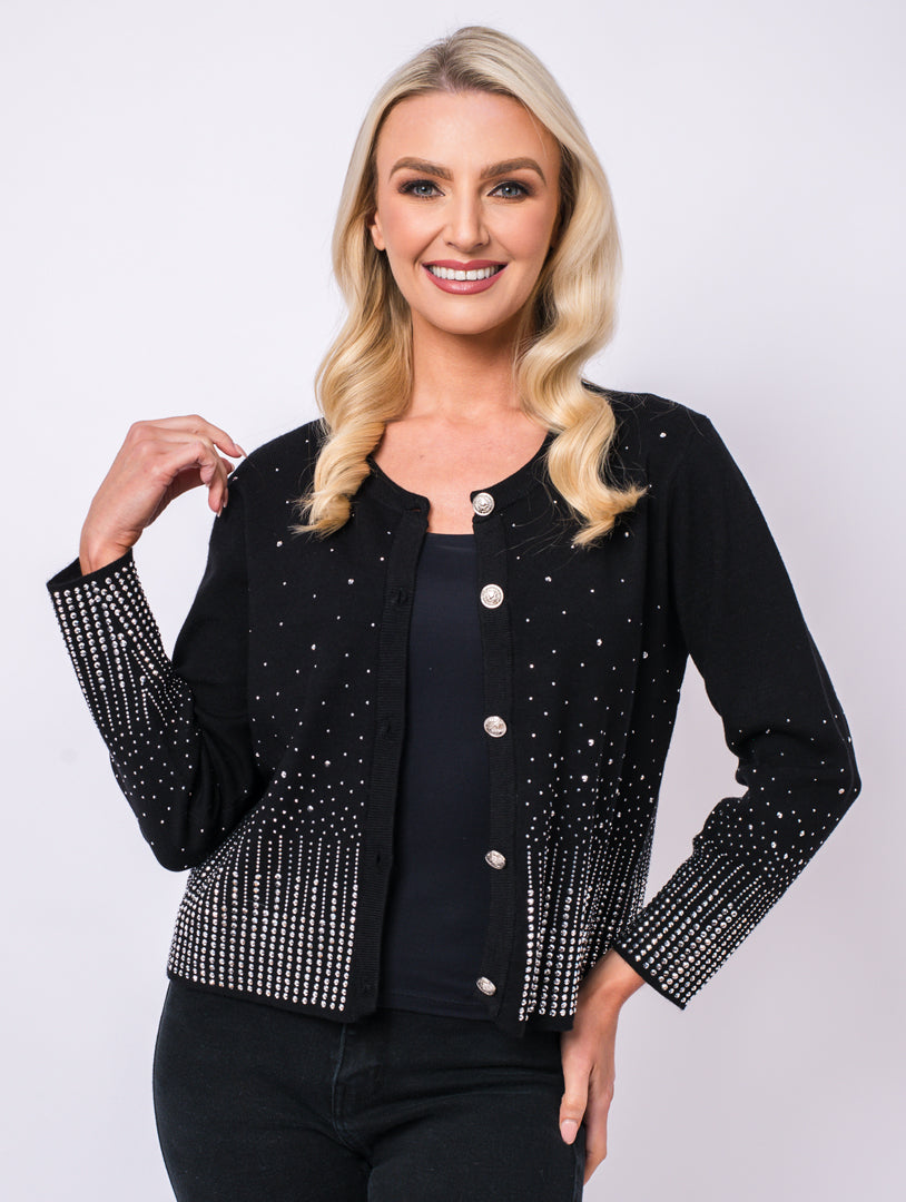 Diamonte Cardigan - Black