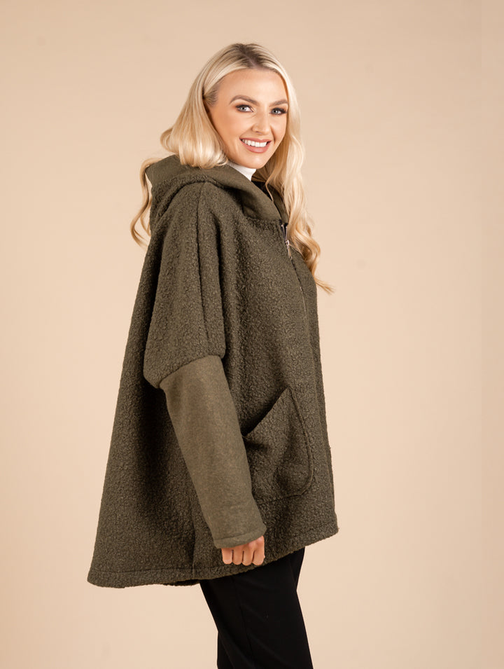 Zip Hooded Jacket - Dark Khaki