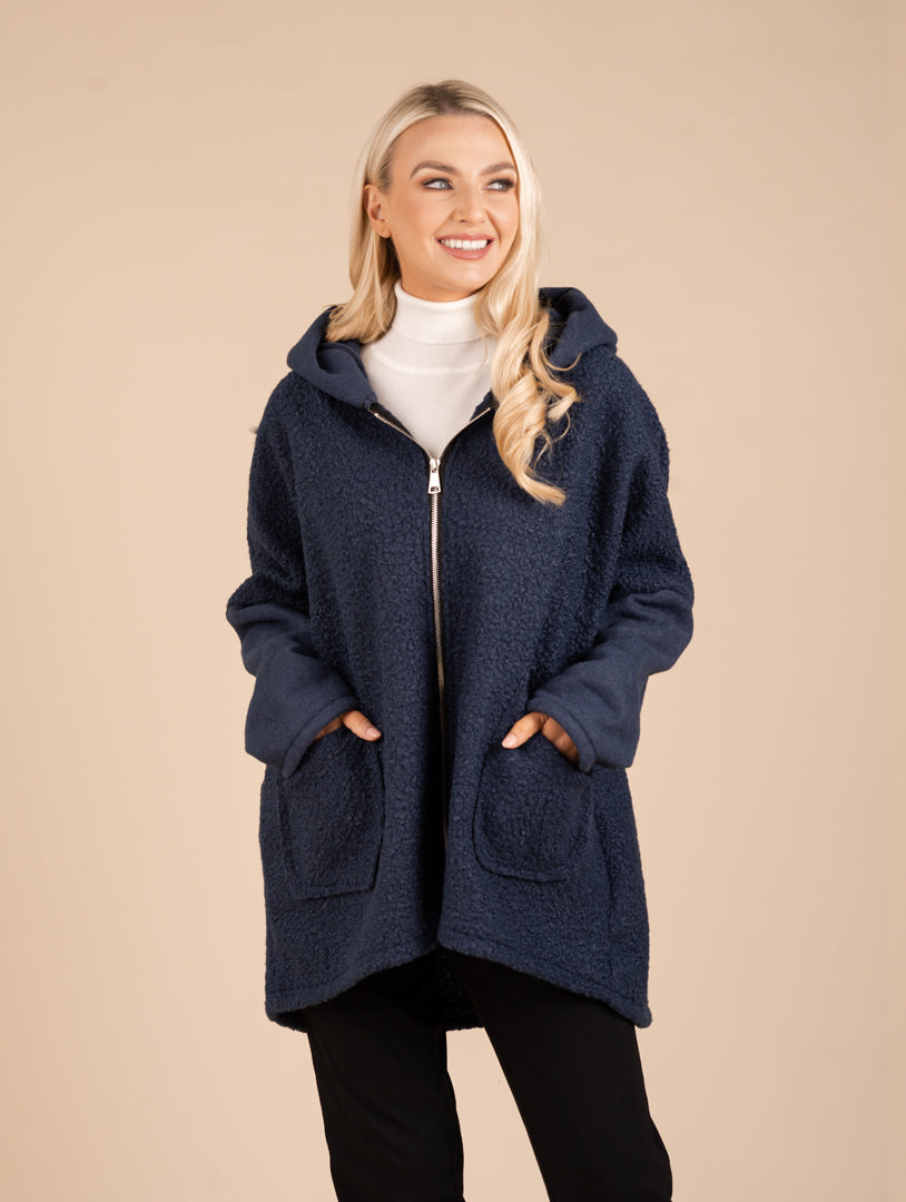 Zip Hooded Jacket - Dark Navy