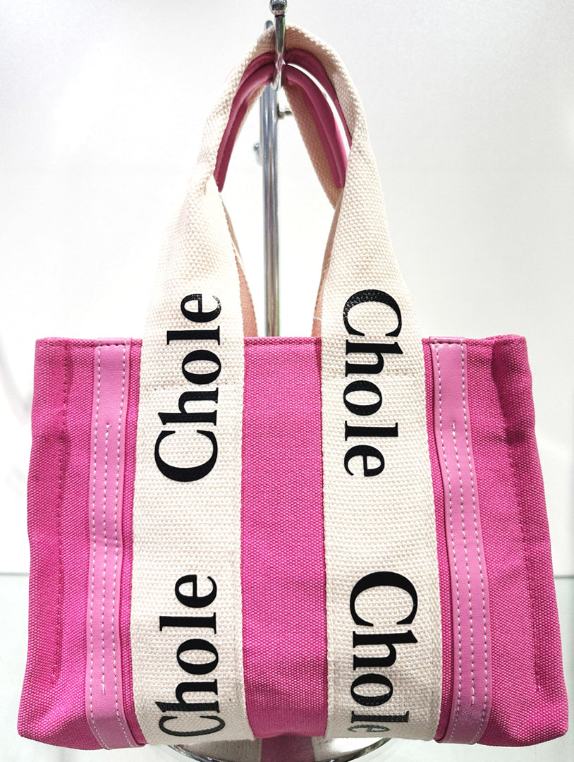 Small Canvas Tote Bag - Pink