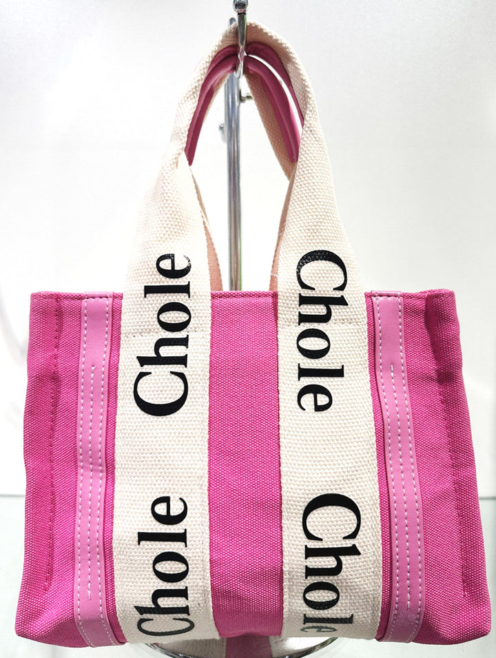 Small Canvas Tote Bag - Pink