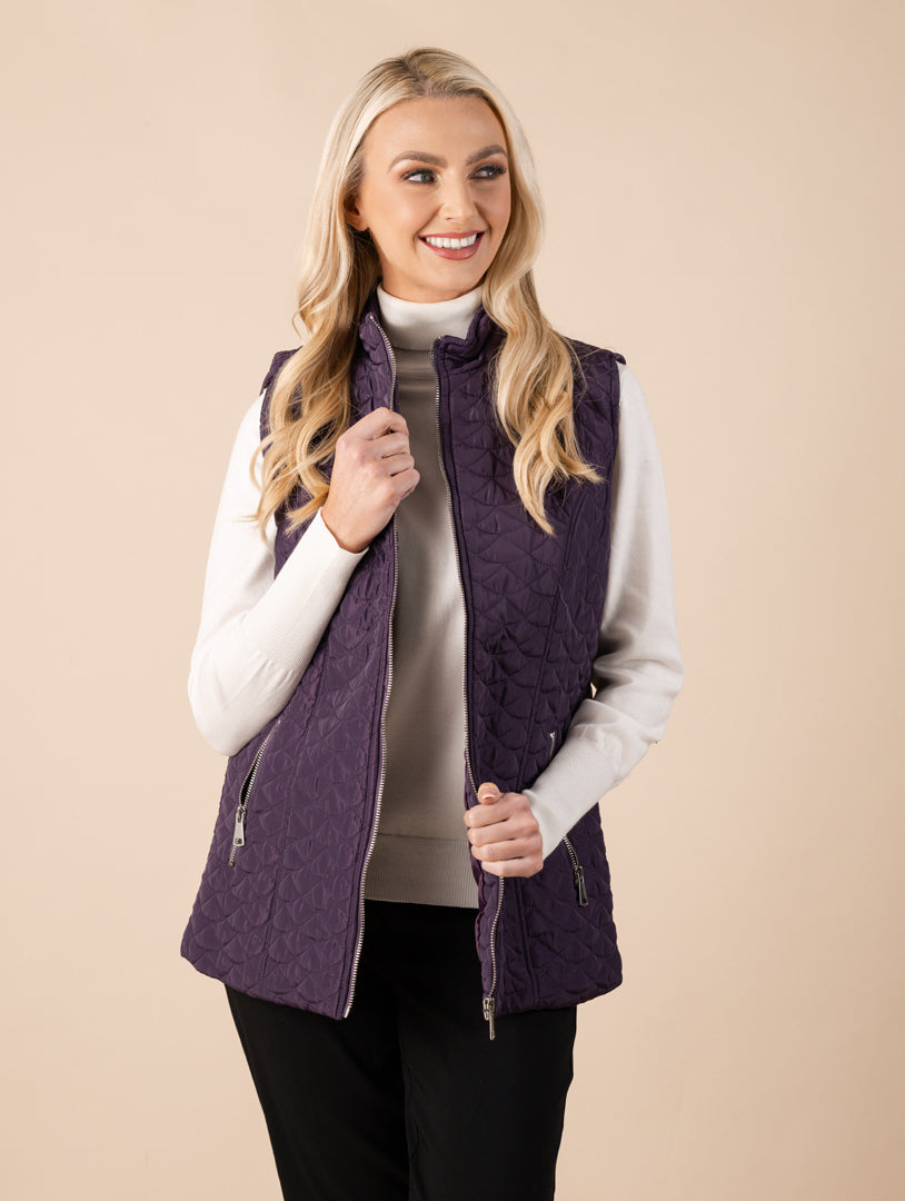 Luxury Gilet - Plum