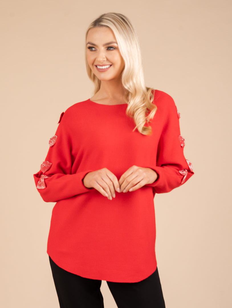 Bow Knitwear - Red