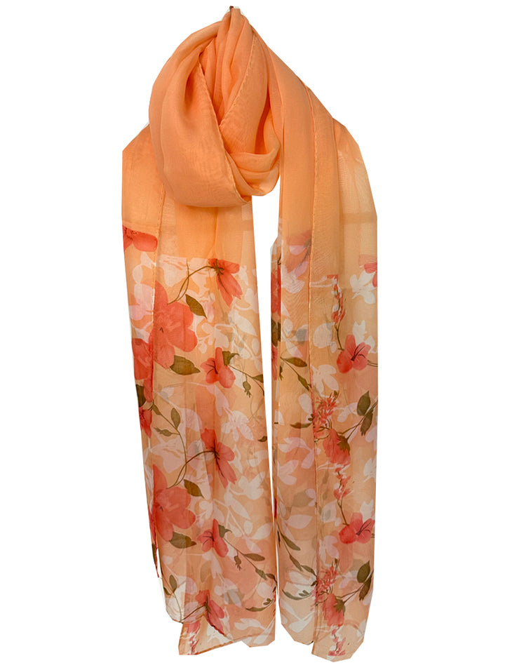 Floral Scarf - Coral