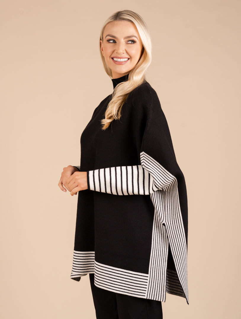 Stripe Knitwear - Black/Cream