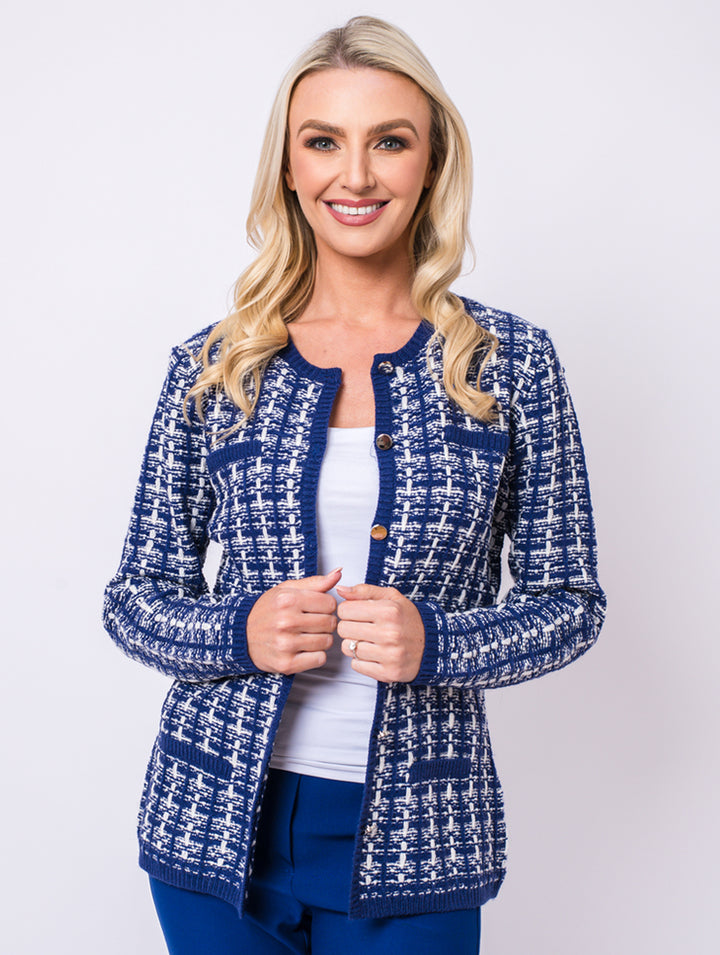 Boucle Cardigan - Royal