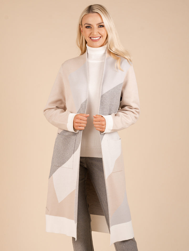 Luxury Cardigan - Beige/Grey