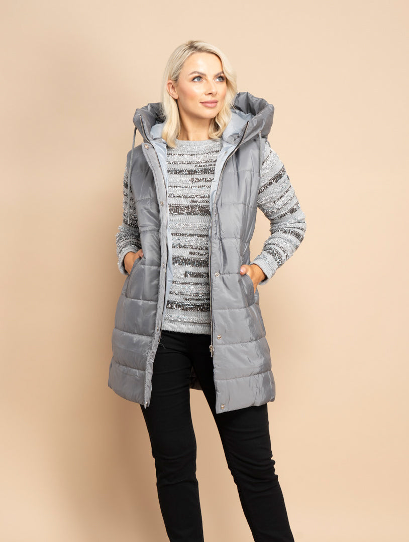 Sleeveless Jacket - Grey