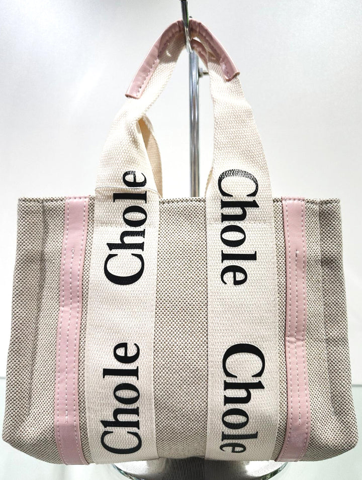Small Canvas Tote Bag - Light Pink