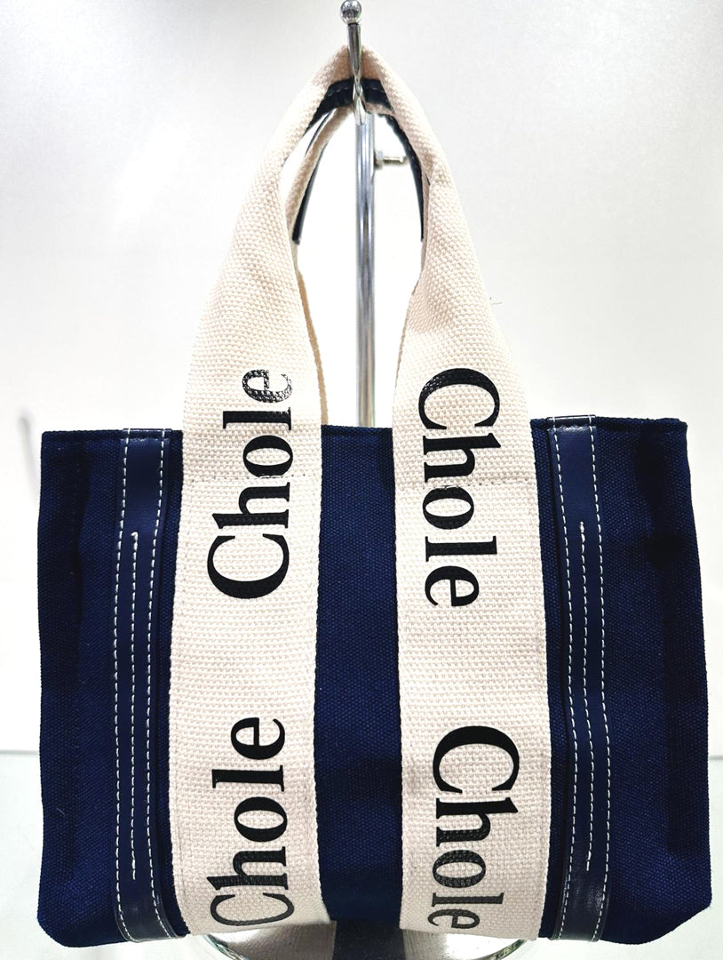 Small Canvas Tote Bag - Navy