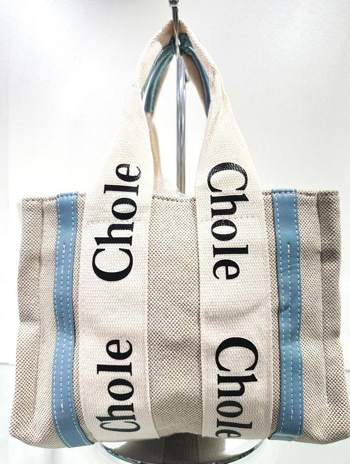 Small Canvas Tote Bag - Light Blue